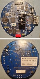 Vorder- und Rückseite eines startWARE-GHS-V850/SA1 Entwicklungsboards