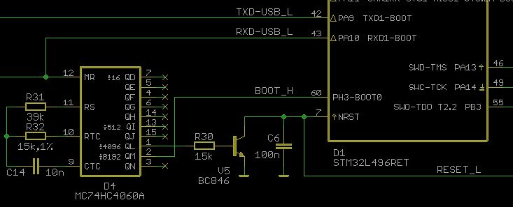 Ausschnitt eines elektronischen Schaltplans