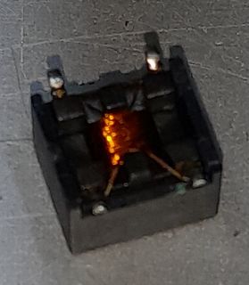 Defektes Bauteil mit glühendem Kern