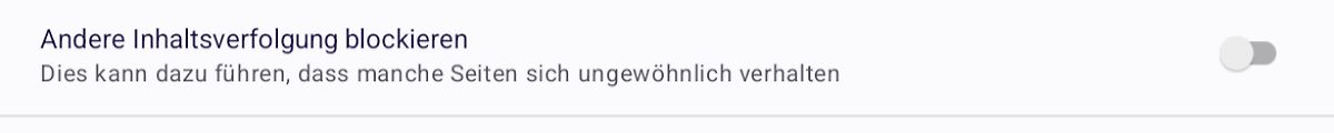 Browser-Einstellungen zur Inhaltsverfolgung