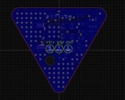 PCB-Layout einer dreieckigen Leiterplatte