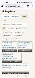 Screenshot einer Bildergalerie auf ikrocontroller.net