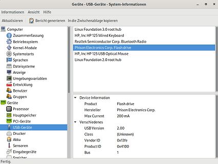 System-Informationen USB-Geräte Phison Electronics Flash drive