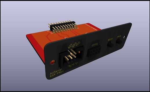 3D-CAD-Modell eines ESP-Programmierboards