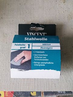 Verpackung von Vincent Stahlwolle Handpads