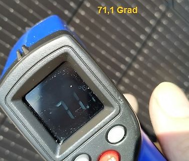 Display eines digitalen Thermometers