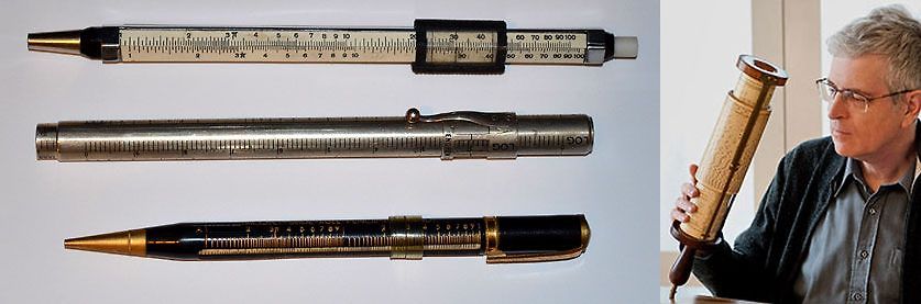 Verschiedene Messschieber und eine Person
