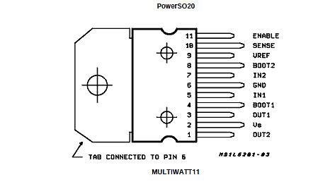 Pinbelegung PowerSO20 Multiwatt11