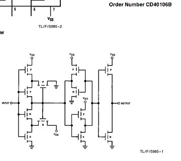Schaltplan eines CMOS-Inverters