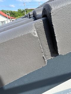 Nahaufnahme von Dachziegeln