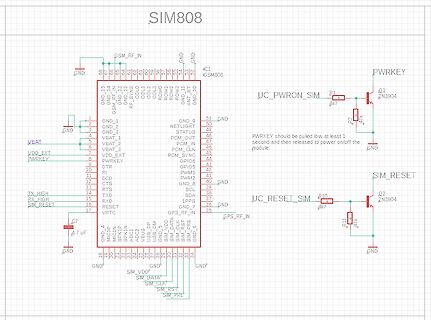 Schaltplan eines SIM808 Moduls