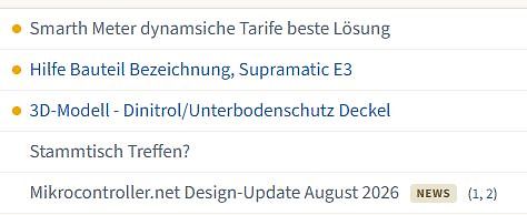 Liste von Foren-Themen auf Mikrocontroller.net