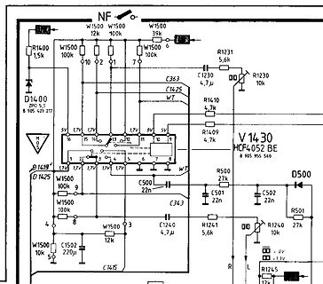 Schaltplan mit IC HCF4052 BE