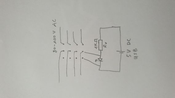 Handgezeichneter Schaltplan eines Netzteils