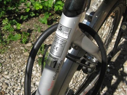 Detailaufnahme eines Fahrradrahmens
