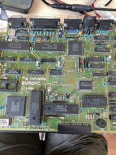 Foto einer bestückten Schneider EuroPC Leiterplatte