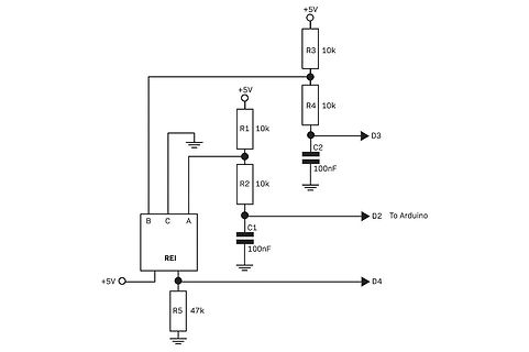 Schaltplan eines analogen Filters oder Signalwandlers