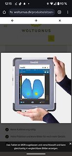 Foto eines Tablets mit Wärmebildanzeige