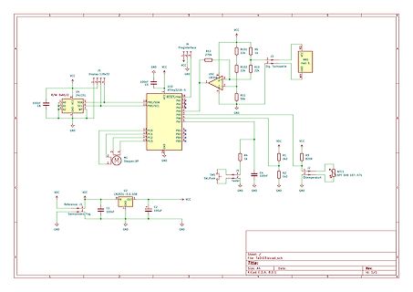 Schaltplan einer Mikrocontroller-Schaltung