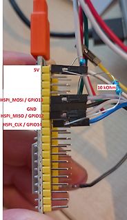 Verdrahtung eines Mikrocontrollers mit Widerständen