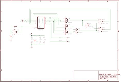 Schaltplan eines Quad-Decoders Up/Down