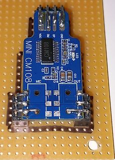 Mini CM108 Mikrofon-Modul auf Lochrasterplatine