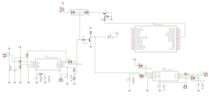Schaltplan mit ATmega8 und Spannungsregler