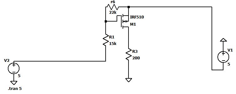 Schaltplan mit MOSFET IRF510