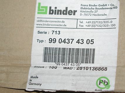 Etikett eines Binder-Connectors