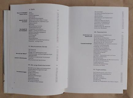 Inhaltsverzeichnis eines Fachbuchs über Elektronik