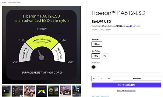 Produktseite für Fiberon PA612-ESD Nylonfaden