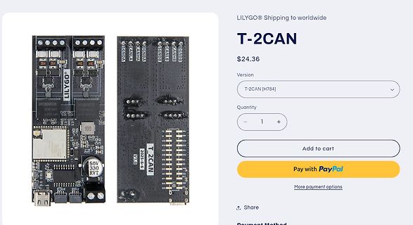 Produktseite eines T-2CAN Moduls