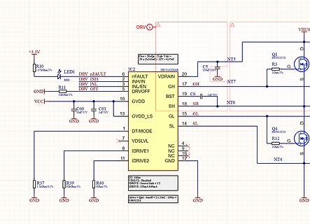 Schaltplan eines DRV8162DGSR Gate-Treiber-Schaltkreises