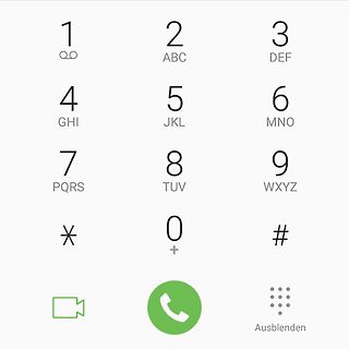 Telefon-Wähltasten Interface