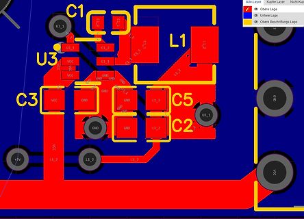 PCB-Layout einer Leiterplatte