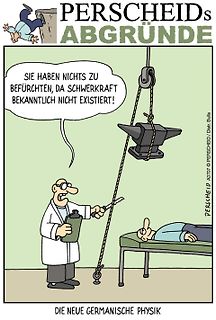 Comic über die neue germanische Physik