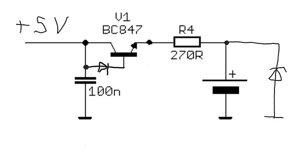 Schaltplan einer Transistor-Schaltung