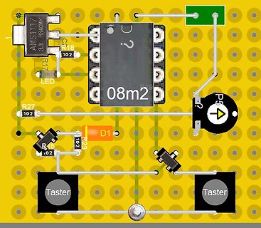 CAD-Ansicht eines Leiterplatten-Layouts