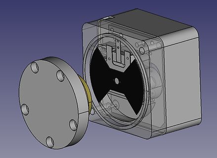 3D-CAD-Modell eines Gehäuses mit Innenleben