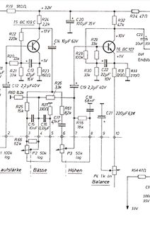 Schaltplan einer Audio-Vorstufe