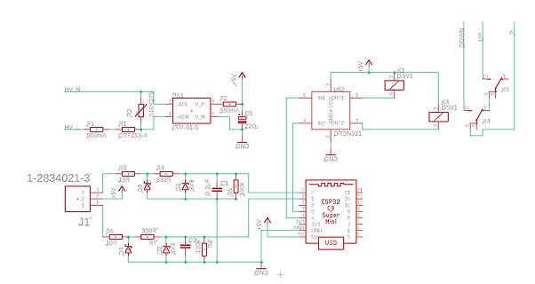 Schaltplan mit ESP32 Mini und Relais