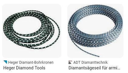 Diamantbohrkronen und Diamantsägeseil