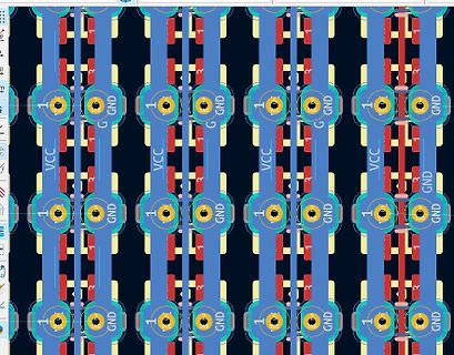Ausschnitt eines Leiterplatten-Layouts