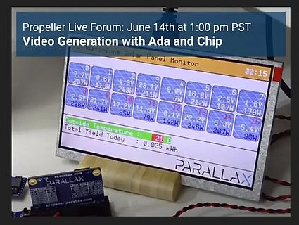 Display eines Solarpanel-Monitors und Parallax Propeller Board
