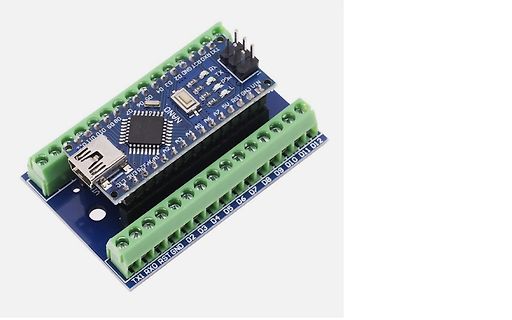 Arduino Nano auf Erweiterungsplatine mit Schraubklemmen