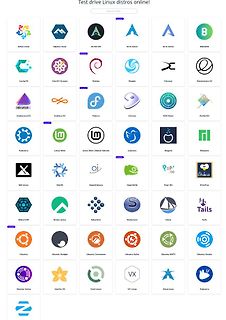 Übersicht verschiedener Linux-Distributionen mit Logos