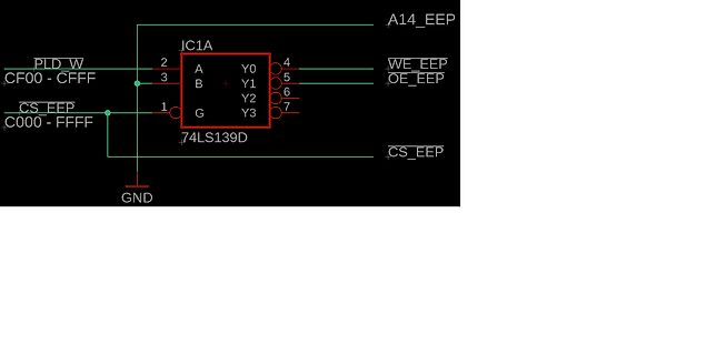 Schaltplan eines 74LS139D Decoders
