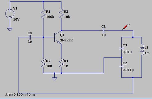 Schaltplan eines Transistor-Oszillators