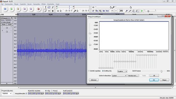 Audiosoftware mit Equalizer-Fenster
