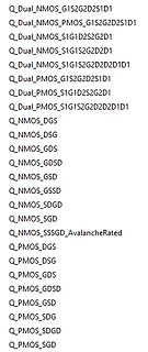Liste von Bauteilbezeichnungen für NMOS und PMOS Transistoren